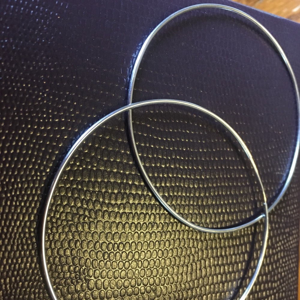 White gold hoops